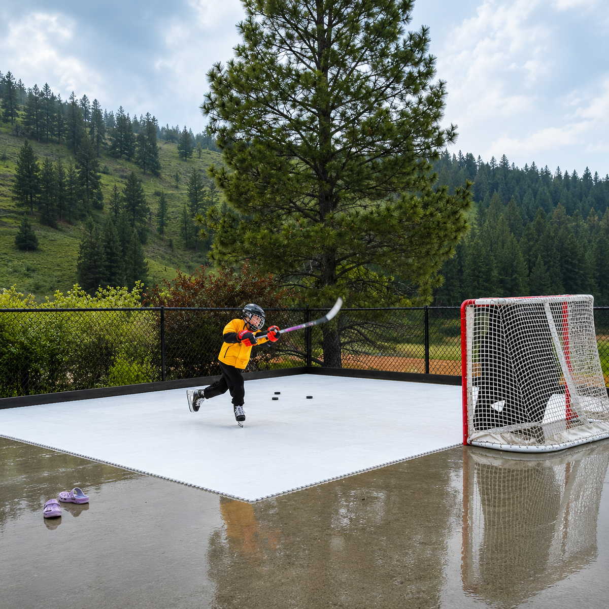 ELITE TRAINING RINK – 15' × 20' SYNTHETIC ICE RINK