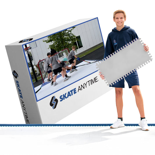 Skate Anytime Precision Single Gray Image of a boy holding the Gray Panel